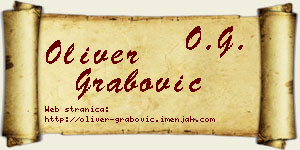 Oliver Grabović vizit kartica